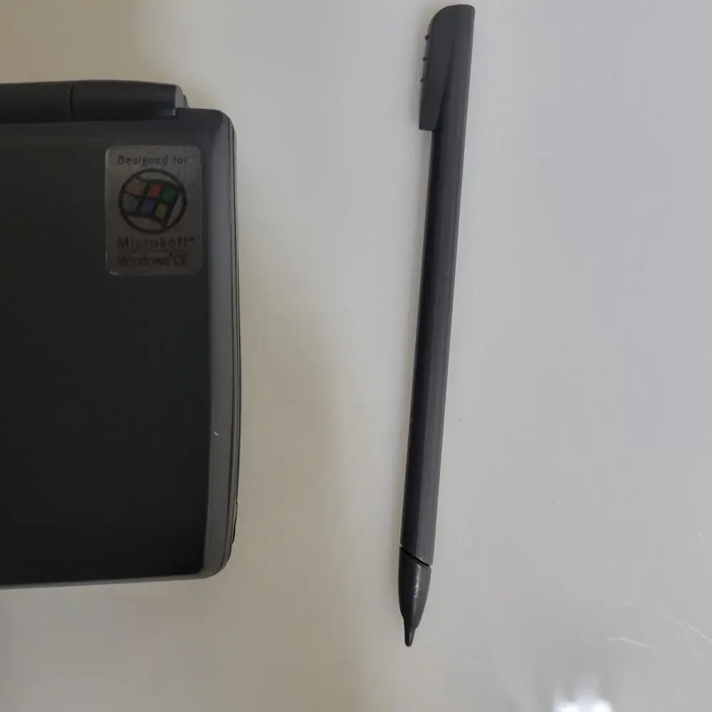 RARE VINTAGE 1997 HP 320LX PDA Palmtop Handheld Notebook PC WITH DOCK & CHARGER